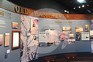 Old Man River Exhibit at the Train depot, Helena Arkansas.